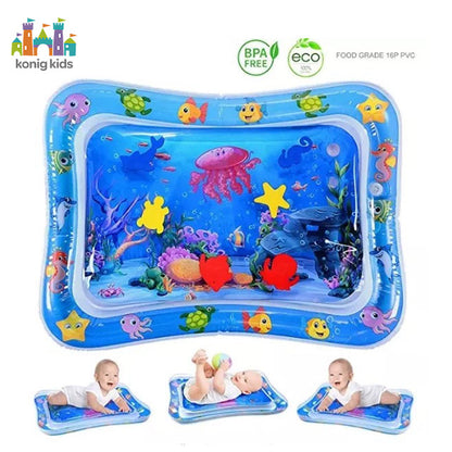 Inflatable Baby Water Play Mat – Interactive Tummy Time Sensory Activity Mat for Infants & Toddlers