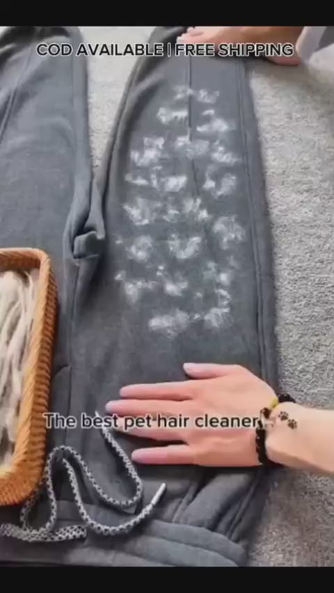 2-in-1 Pet Hair Remover Glove – Reusable Self-Cleaning Lint & Fur Roller for Clothes, Furniture & Home