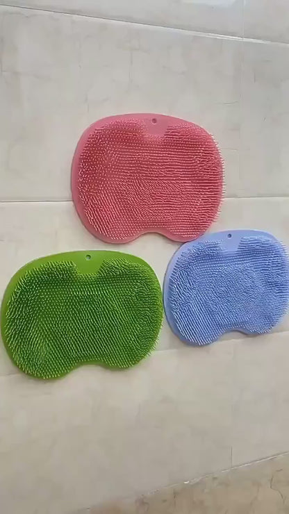 2-in-1 Silicone Foot & Back Scrubber – Deep-Cleaning Exfoliating Shower Mat for a Fresh, Refreshing Clean